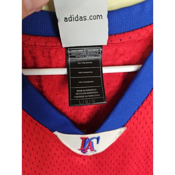 Baron Davis Adidas LA Los Angeles Clippers Swingman Jersey Men's Sz L Length +2 - Picture 10 of 15